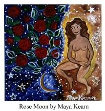Rose Moon painting by Maya Kearn
